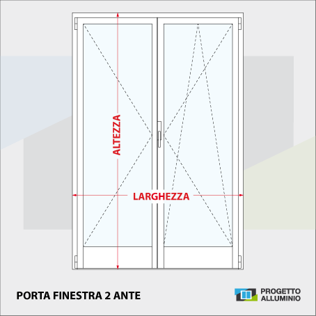 portafinestra 2 ante